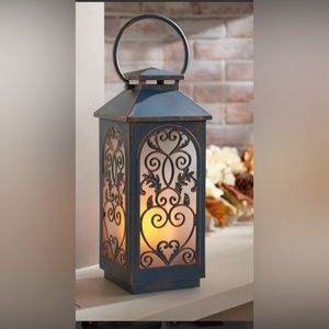 Valerie Parr Hill 17" Metal In/Out Flickering Flame Lantern Battery H222935